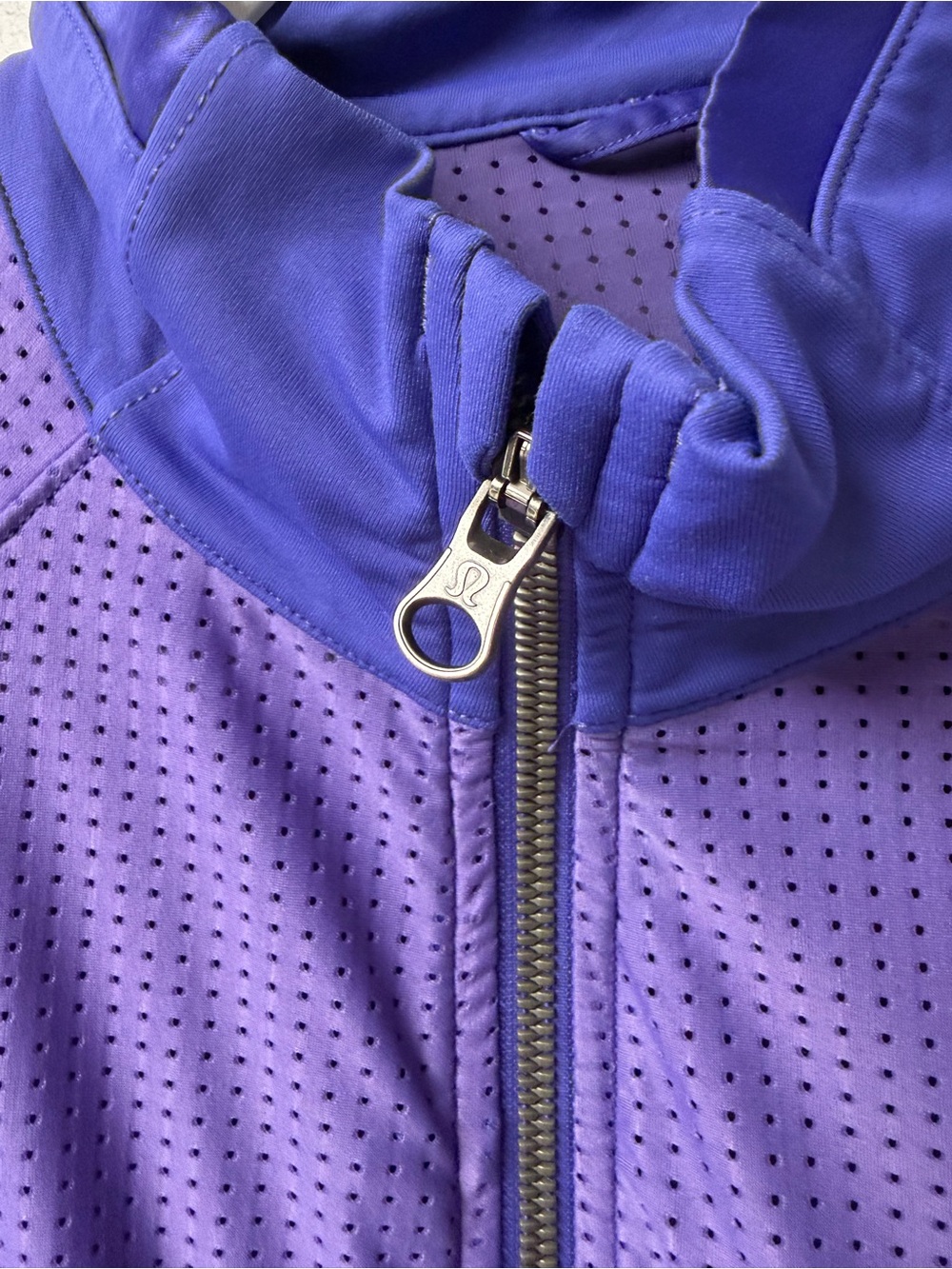 Lululemon Sweaty or Not Jacket Iris Flower Purple Size 10 - Picture 6 of 10